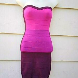 Multi Purple Bondage Dress | Bebe